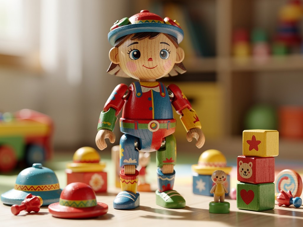 Poupée en Bois Éducative